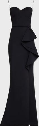 La Petite Robe Di Chiara Boni Strapless Ruffle Column Gown