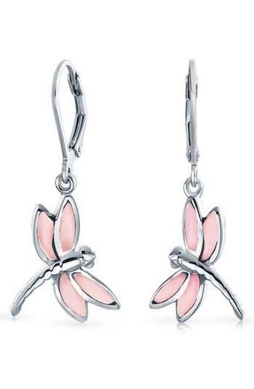 Bling Jewelry Dragonfly Drop Earrings in Pink at Nordstrom Rack