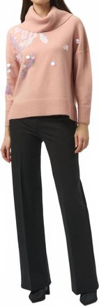 Joseph Ribkoff Heavy Knit Wide Leg Pant In Black