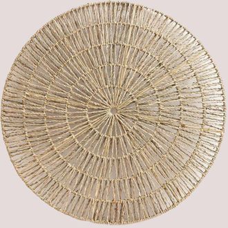 OEM 1 Adorno De Pared De Bamb&uacute;, &Oslash;45 Cm, Marco De Metal Resistente, Ideal Para Sala De Estar, Dormitorio, Pasillo