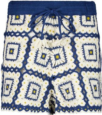Alemais Dolly Patchwork Crochet Shorts