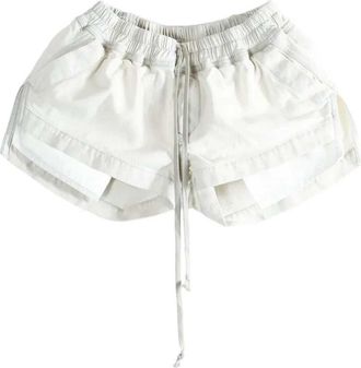 Rick Owens Pantaloncini con coulisse color nebbia di Rick Owens Drkshdw