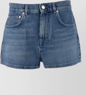 Moschino high waist distressed five pocket shorts