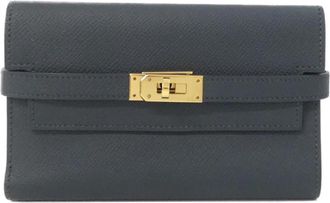 Herm&egrave;s Green Epsom Leather Wallet (Tri-Fold) (Pre-Owned)