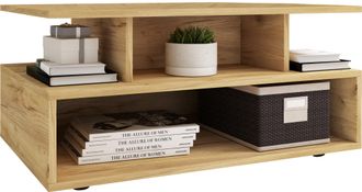 ebuy24 Ebuy24 - Mesa De Centro De Madera Vcm Mesa De Sof&aacute; Con Suficiente Espacio De Almacenamiento Dimensiones Aprox. Al. 40 X An. 80 X P. 50 Cm Mesa De Sal&oacute;