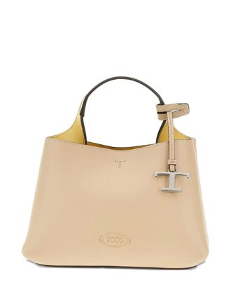 Tod's Shopper van bewerkt leer - Beige