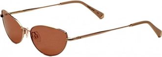 Kate Young for Tura Womens K578-PNK-55 K578 55 PNK Gracie Sunglasses - Rose Gold - One Size