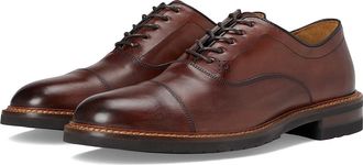 Johnston & Murphy Hartford Cap Toe Mens Shoes Tan Italian Calfskin : 10.5 M, Leather