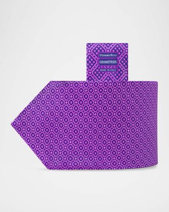 Stefano Ricci Men & apos;s Multi-Square Silk Tie