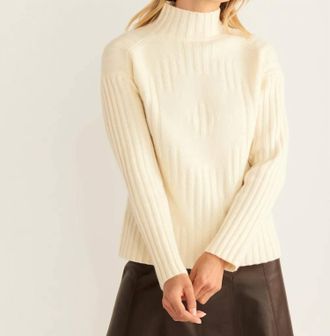 Pendleton Oversized Mock Neck Sweater In Ivory