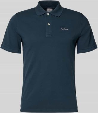 Pepe Jeans London Regular Fit Poloshirt aus reiner Baumwolle Modell OSCAR in Dunkelblau, Gr&ouml;&szlig;e XXL