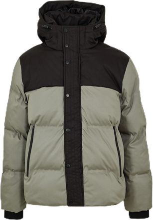 Everlast Mens Short Puffer Jacket Long Sleeve Water Khaki/black XL