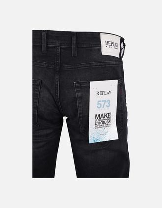 Replay Mens Replay Grover Straight Fit Jeans Black - Size: 34/30
