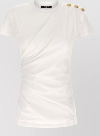 Balmain draped short-sleeve t-shirt