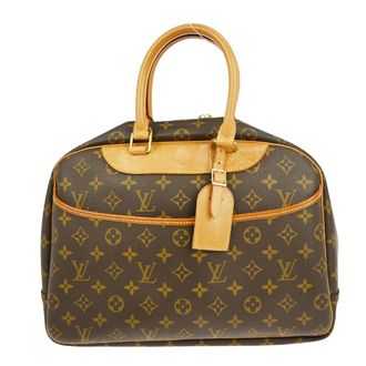 Louis Vuitton Deauville Handbag Monogram Canvas Brown Canvas Handbag (Pre-Owned)