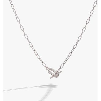 Alex and Ani Pave Toggle Necklace in Silver at Nordstrom