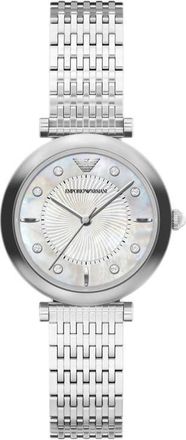 Emporio Armani Archelia Mother-of-Pearl Bracelet Watch, 32mm in Silver at Nordstrom