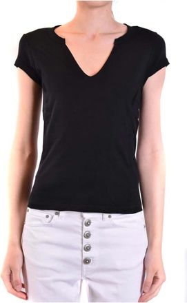 Dondup Stijlvol T-shirt - Dames - T-shirts - Zwart - XS - Katoen - Tops