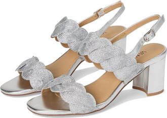 Vaneli Lettie Womens Sandals Silver Weave : 7.5 N (AA), Leather/Rubber