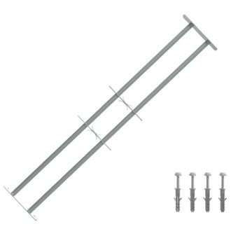 vidaXL Rejilla De Seguridad Para Ventanas Con 2 Barras Cruzadas 3 Pcs Vidaxl