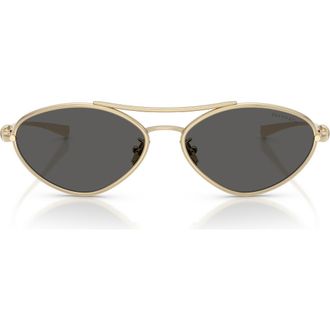 Tiffany & Co. 58mm Irregular Sunglasses in Pale Gold/dark Grey at Nordstrom