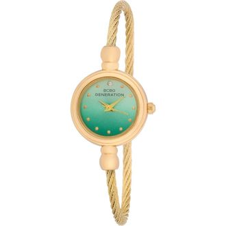 BCBGeneration Sienna Cable Bangle Watch in Gold at Nordstrom Rack