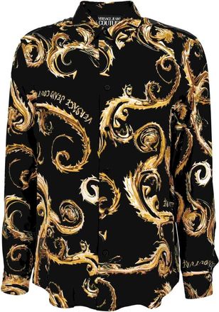 Versace Jeans Couture Overhemden, Heren, Zwart, M, Overhemden