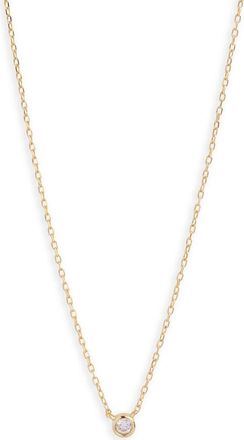 Argento Vivo Bezel Lab Grown Diamond Pendant Necklace in Gold at Nordstrom