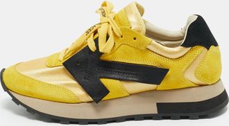 Off-white Yellow Fabric And Suede Hg Runner Sneakers