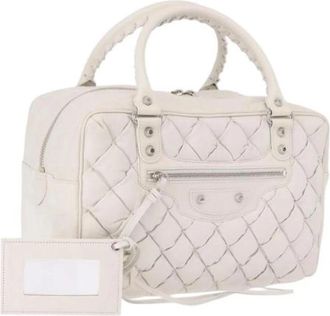Balenciaga Pre-owned Vintage Hand Bag - Dames - Vintage Handtas - Wit - ONE Size - Leer - Vintage
