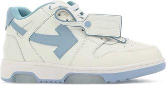 Off-white Mens White Leather Out Of Office Sneakers Whitelightblue