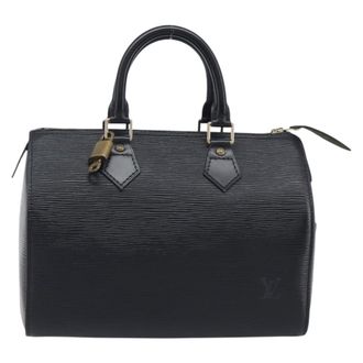 Louis Vuitton Speedy Epi Leather Black Leather Handbag (Pre-Owned)