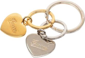 Gucci Pre-owned Accessories, female, Multicolor, Size: ONE SIZE Pre-owned Double Heart Key Chain