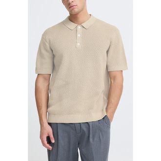 Casual Friday Knit Polo in Island Fossil at Nordstrom, Size Medium