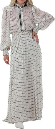 PHO Firenze Abito - Dames - Maxi kleedjes - Beige - S - Kleedjes