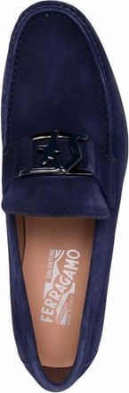 Ferragamo Mens Blue Loafers, US Size 5