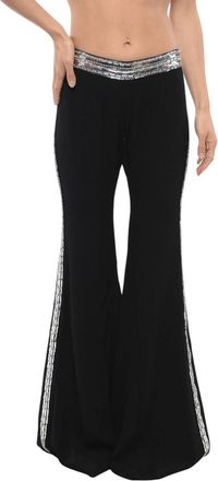 Balmain Black Flared Flat Front Pants