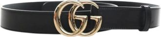 Gucci Pre-owned Vintage Leather Belt - female - Gucci Vintage - Vintage Belts - Black - ONE SIZE - Pre-owned