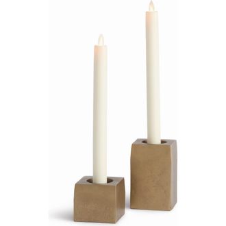 Napa Home & Garden Trace Black Aluminum Candleholders Set of 2 at Nordstrom