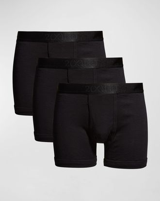 2(x)ist Mens 3-Pack Pima Cotton Boxer Briefs