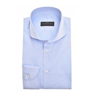 John Miller Heren, Overhemden, Blauw, Maat: 8XL Katoen