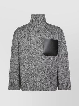 J.W.Anderson leather patch turtleneck sweater