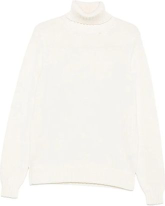 FILIPPO DE LAURENTIIS Refined Turtleneck Sweater In Creamy Off-White Merino Wool