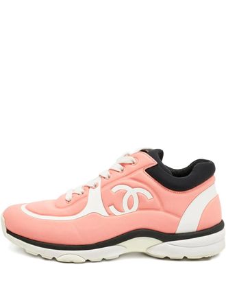 Chanel logo-detail sneakers - Pink