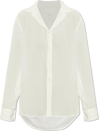 Maison Margiela Shirts, female, White, Size: XS Silk Shirt