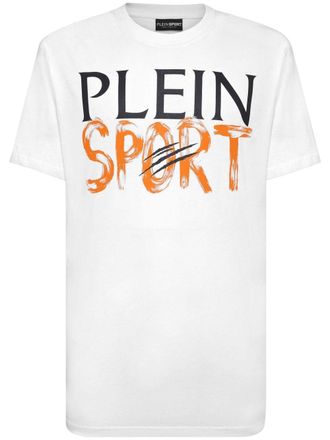 Plein Sport SS logo-print cotton T-shirt - men - Cotton - S - White