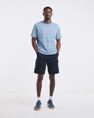 Jacamo Linen Blend Elasticated Cargo Short