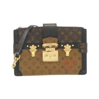 Louis Vuitton Pre-owned Monogram Reverse Trunk Clutch Schoudertas - Dames - Pre-owned - Bruin - Maat: ONE Size