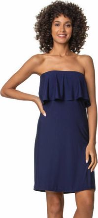Helen Jon Kimberly Bandeau Mini Dress In Blue