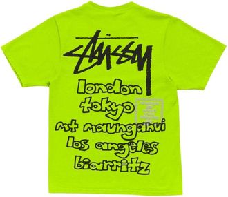St&uuml;ssy x Always Do What You Should Do World Tour T-Shirt Lime 3904050-LIM2
